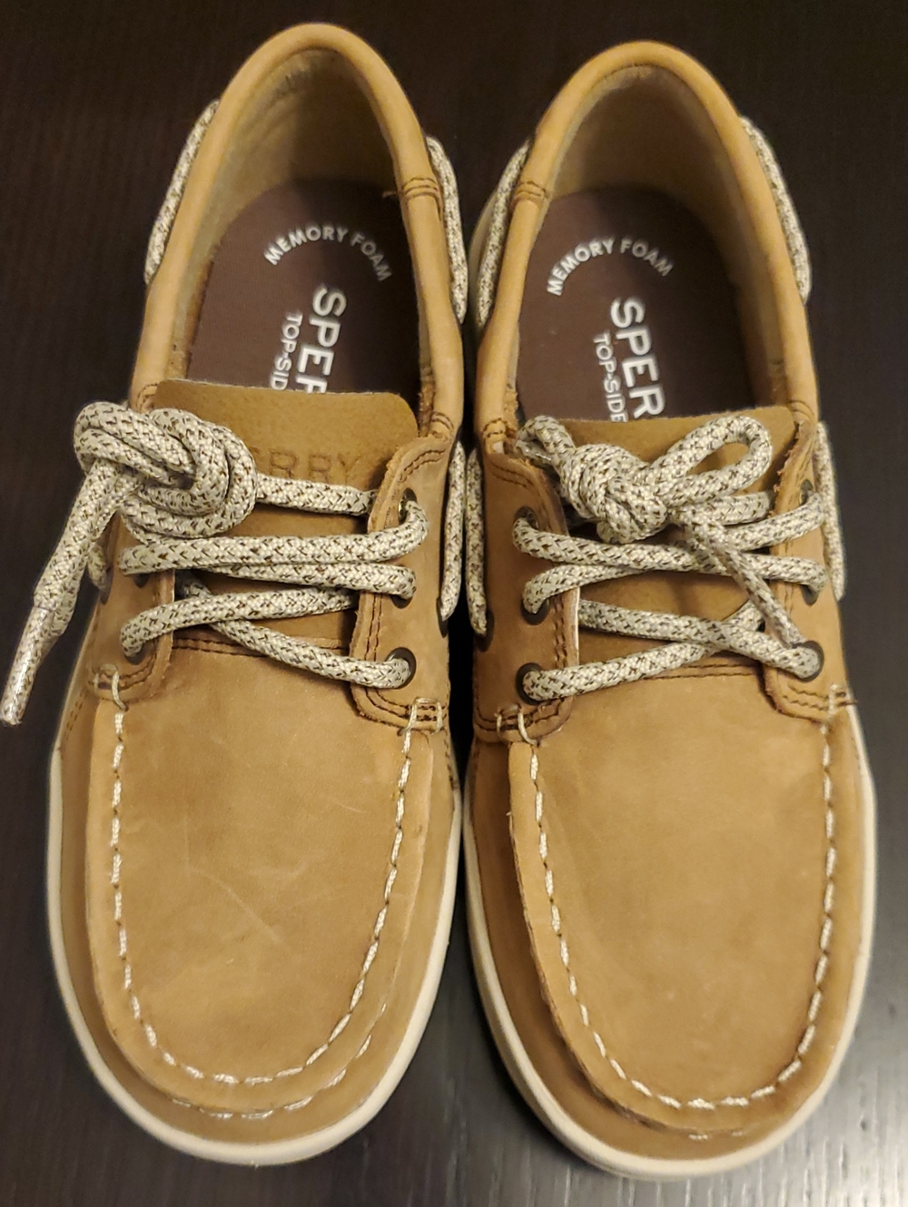 Sperry Kid’s Tan Boat Shoes - Memory Foam Comfort